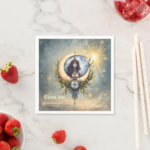 Moon Priestess – Keeper of the Celestial Balance. Napkin
