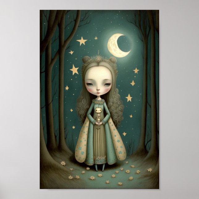 Moon Princess Girl in the Woods  Poster (Front)