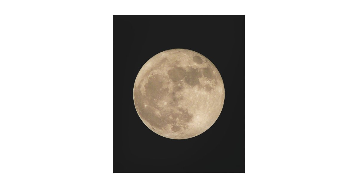 Moon Print Astronomy Lunar Full Moon Canvas Prints | Zazzle.co.uk