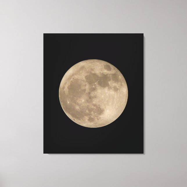 Moon Print Astronomy Lunar Full Moon Canvas Prints (Front)