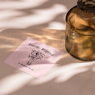 MOON PSYCHIC MEDIUM PALM READING FORTUNE TELLER SQUARE BUSINESS CARD