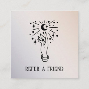 MOON PSYCHIC MEDIUM PALM READING REFER FRIEND SQUARE BUSINESS CARD