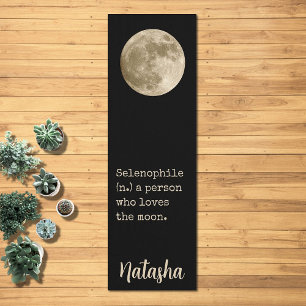 Moon Quote Celestial Spiritual Space Custom Name Yoga Mat
