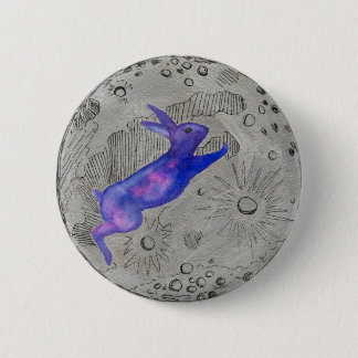 Moon Rabbit 6 Cm Round Badge