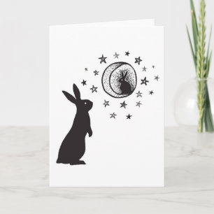 Moon Rabbit - blank greeting card