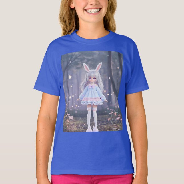  Moon Rabbit Kawaii Doll T-Shirt (Front)