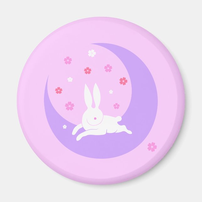 Moon rabbit magnet (Front)