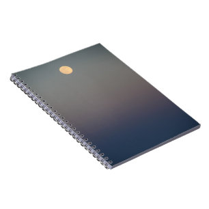 Moon Rise Over The Ocean #4711  Notebook