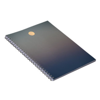 Moon Rise Over The Ocean #4711  Notebook