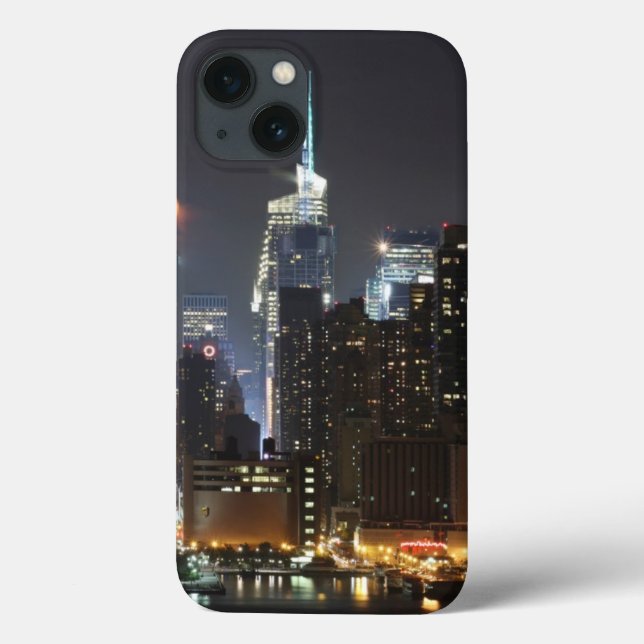 Moon rises over midtown New York. Case-Mate iPhone Case (Back)