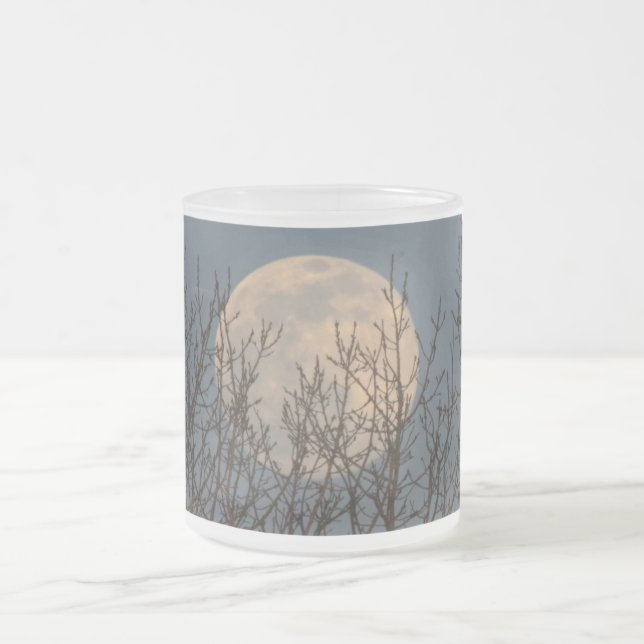 Moon Rising above the Trees Poster Coffee Mug (Center)