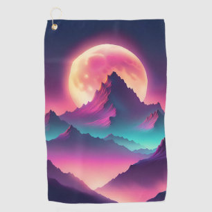 moon rising golf towel