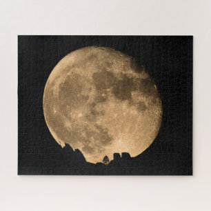 Moon Rising Over Saddlebrooke Jigsaw Puzzle