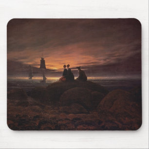 Moon Rising Over the Sea, 1822 (oil on canvas) Mouse Mat