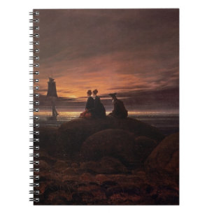 Moon Rising Over the Sea, 1822 (oil on canvas) Notebook