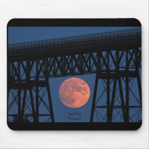 Moon Rising under Walkway Bridge Mouse Mat