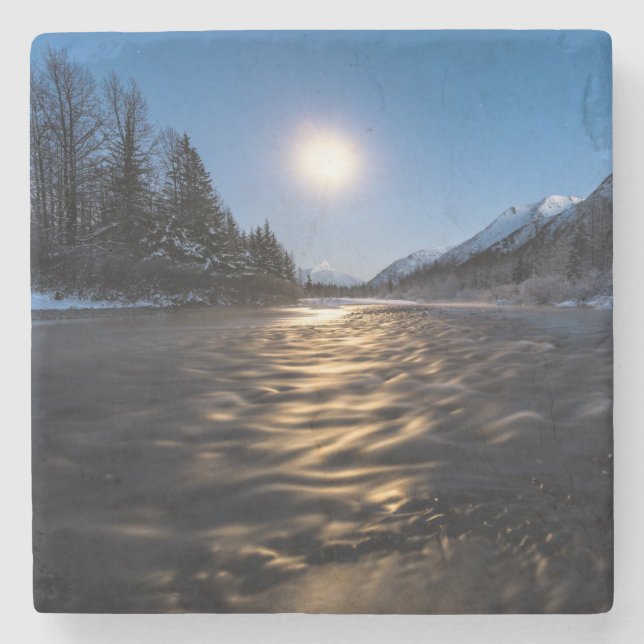 Moon River Stone Coaster (Front)