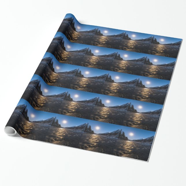 Moon River Wrapping Paper (Unrolled)