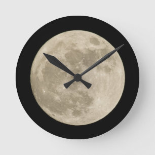 MOON ROUND CLOCK