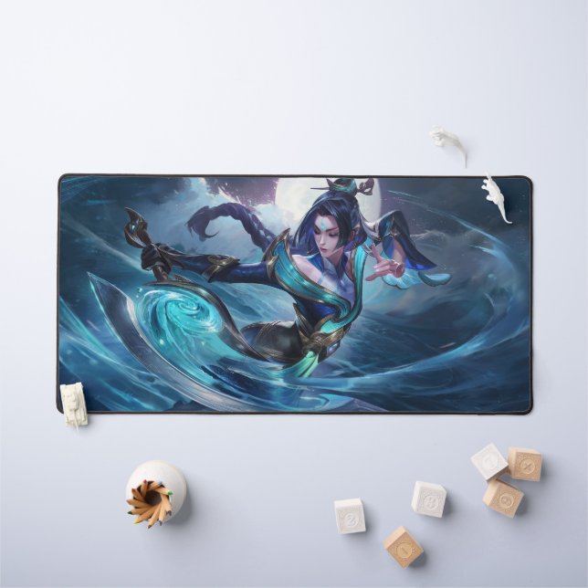 Moon Scorn Gaming Desk Mat | Lunar Queen Mousepad (Kids Table)