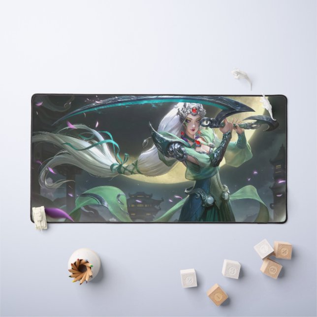 Moon Scorn Gaming Desk Mat | Lunar Queen Mousepad (Kids Table)