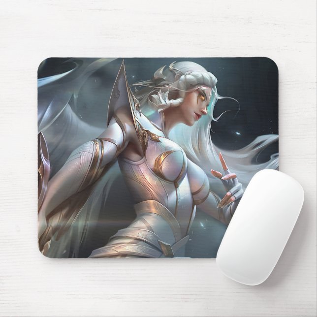 Moon Scorn Gaming Mousepad | Night Warrior theme (With Mouse)