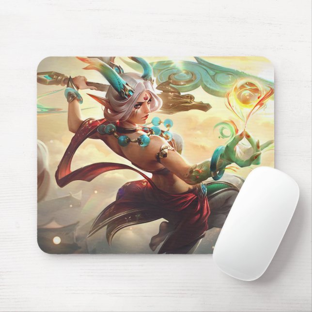 Moon Scorn Gaming Mousepad | Night Warrior theme (With Mouse)