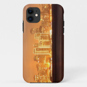 Moon setting over San Francisco on hazy December iPhone 11 Case