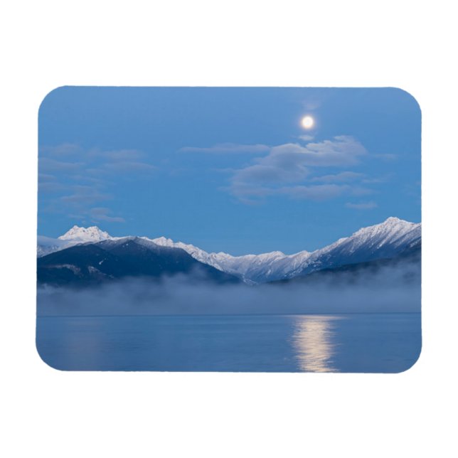 Moon Setting | Seabeck, Washington Magnet (Horizontal)