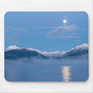 Moon Setting   Seabeck, Washington Mouse Mat