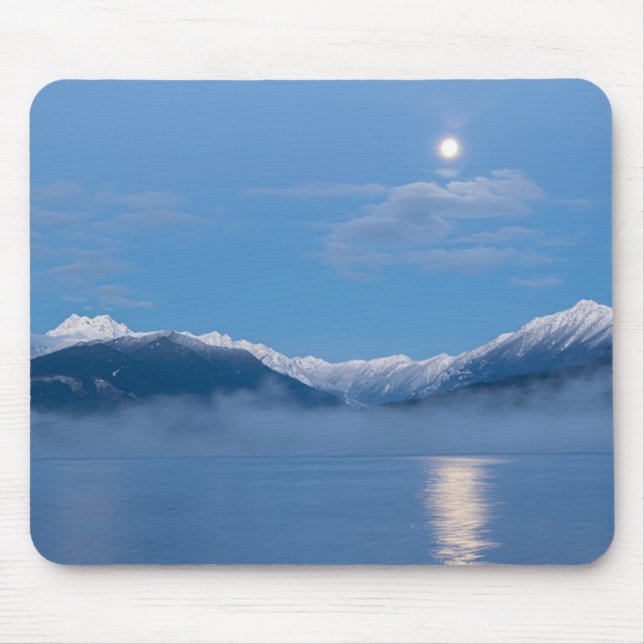 Moon Setting | Seabeck, Washington Mouse Mat (Front)