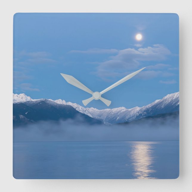 Moon Setting | Seabeck, Washington Square Wall Clock (Front)
