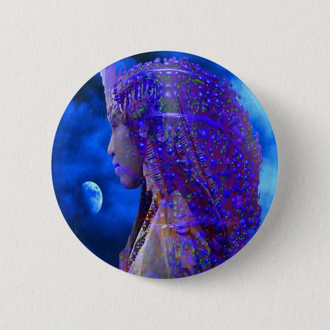 Moon Shadow 6 Cm Round Badge (Front)