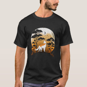 Moon Shiba Inu Howling Dog Silhouette Halloween  2 T-Shirt