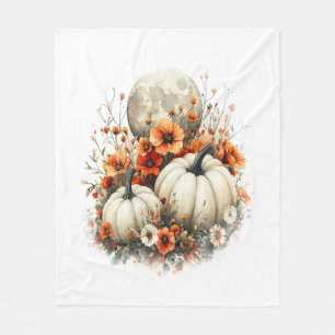 Moon Shirt Country Pumpkin Fleece Blanket
