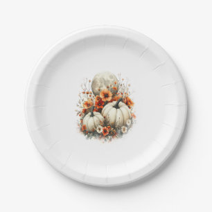 Moon Shirt Country Pumpkin Paper Plate
