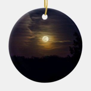 Moon Silhouette Ceramic Tree Decoration