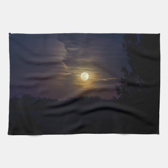 Moon Silhouette Tea Towel (Horizontal)