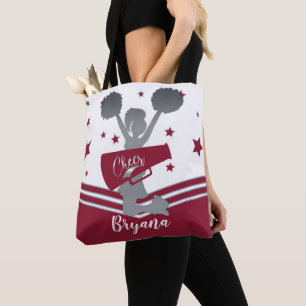 Moon Silver White Stars Cheer Cheer-leading Tote Bag