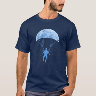Moon Skydiver Gift Paragliding T-Shirt