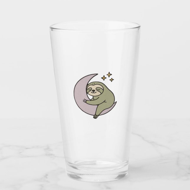 Moon Sloth Classic T-Shirt Glass (Front)