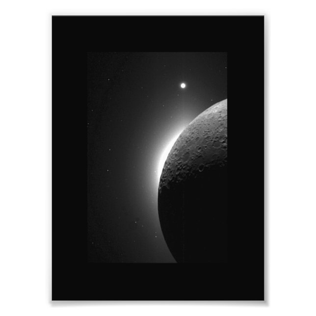 Moon, Solar Corona & Venus Space Photo Print (Front)