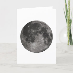 Moon Space Office Party Shower Peace Love Art Card