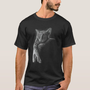Moon Space Sleeping Baby Cat T-Shirt