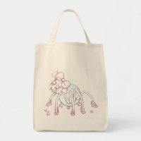 Moon Spider wearing a pink bow and heels