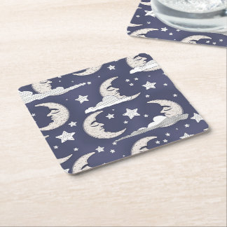 Moon Square Paper Coaster