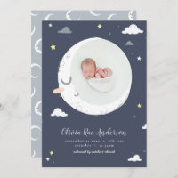 Moon, star and cloud cute photo birth