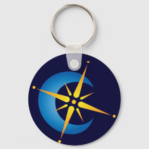Moon & Star Key Ring