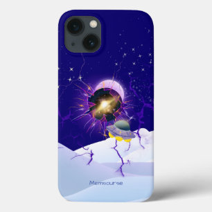Moon Star Snown Landscape Alien Spaceship Modern  iPhone 13 Case