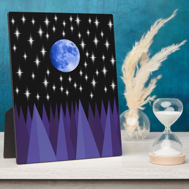 Moon Starlight Tabletop Plaque with Easel (Side)